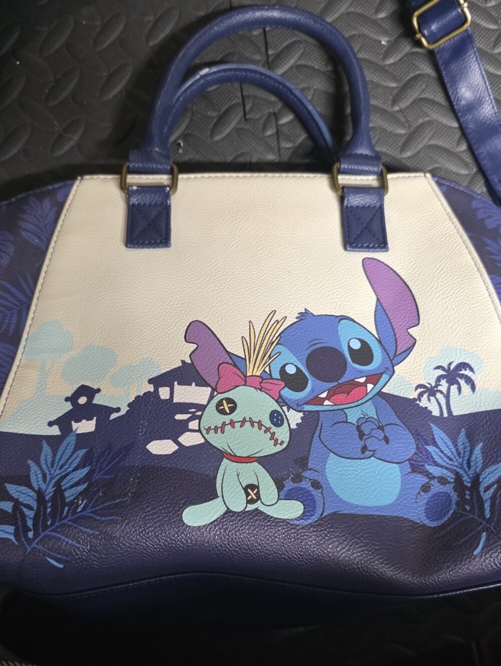 Stitch Loungefly Blue and Cream  Handbag